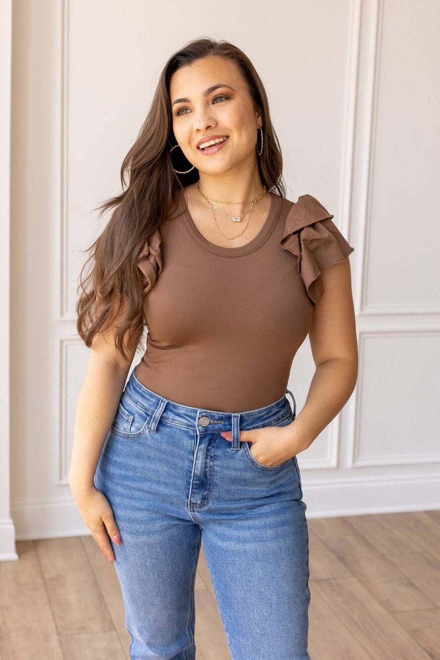 The Eloise Ruffle Sleeve Bodysuit